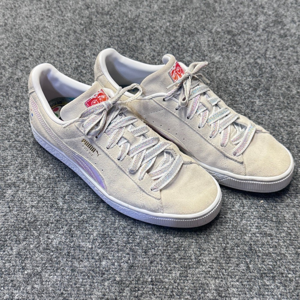 Puma Suede PolkaDot Man Sneakers Mens 7.5 Beige Iridescent Limited Art Pop Art